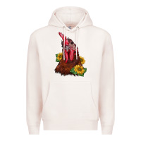 Pale Pink rooster sunflower Premium Hoodie - BarkalooDesign