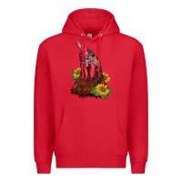 Red rooster sunflower Premium Hoodie - BarkalooDesign