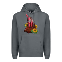 Rock rooster sunflower Premium Hoodie - BarkalooDesign