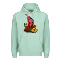 Seafoam rooster sunflower Premium Hoodie - BarkalooDesign