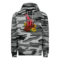 Slate Camo rooster sunflower Premium Hoodie - BarkalooDesign