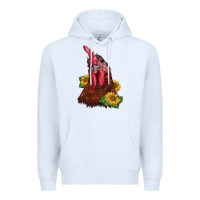 White rooster sunflower Premium Hoodie - BarkalooDesign