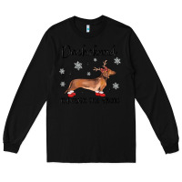 Black dachshund through the snow Long Sleeve Tee - MaliasSmallBusiness