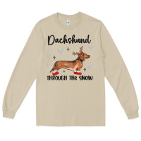 Mushroom dachshund through the snow Long Sleeve Tee - MaliasSmallBusiness