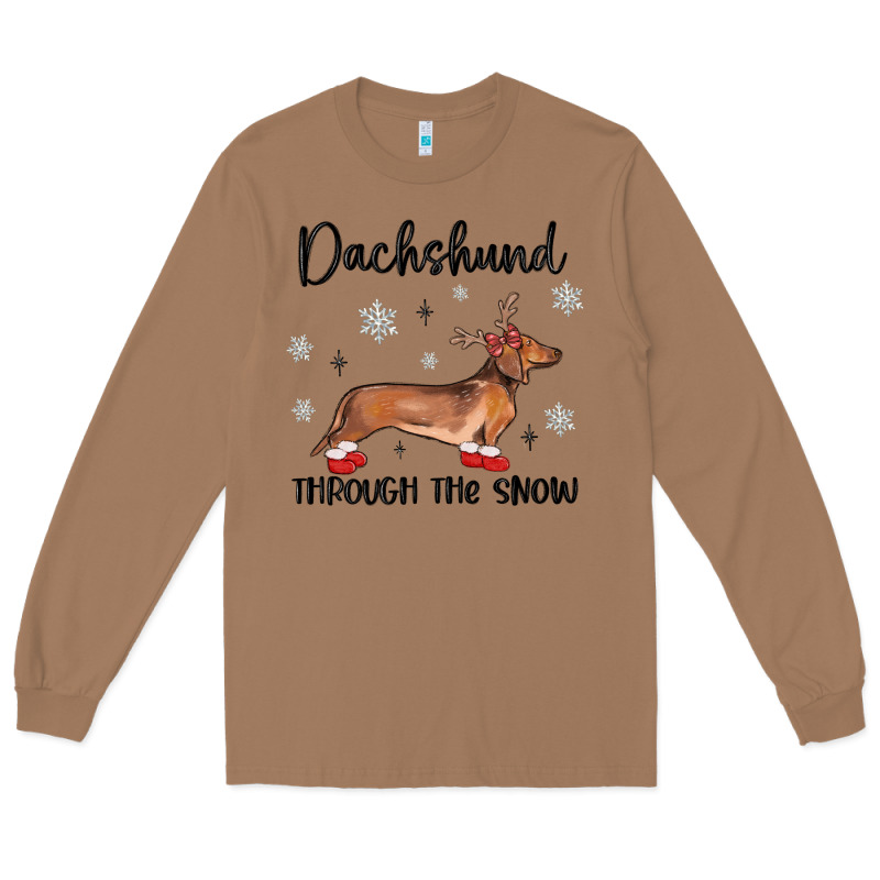 Dachshund Through The Snow Long Sleeve Tee by MaliasSmallBusiness | Teevron