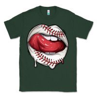 Sports Green sports lips baseball Classic Tee - texasbilliewilder