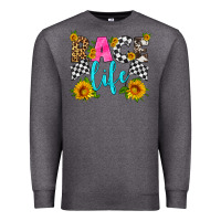 Charcoal Heather race life Premium Sweatshirt - HRA Design Shop