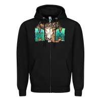 Black mom with bull skull Zipper Hoodie - Zillion Design Studio