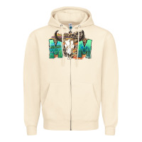 Sandshell mom with bull skull Zipper Hoodie - Zillion Design Studio