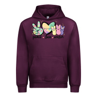 Mauve Wine peace love peeps Urban Hoodie - MaliasSmallBusiness