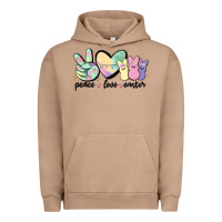 Pigment Burro peace love peeps Urban Hoodie - MaliasSmallBusiness