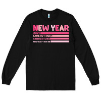 Black 2024 new year Long Sleeve Tee - MaliasSmallBusiness