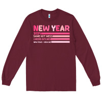Burgundy 2024 new year Long Sleeve Tee - MaliasSmallBusiness