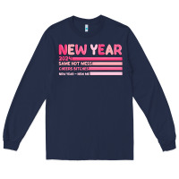 Navy 2024 new year Long Sleeve Tee - MaliasSmallBusiness
