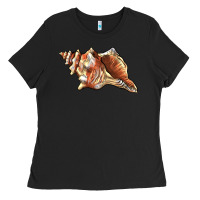 Black sea   shell Ladies Tee - BarkalooDesign