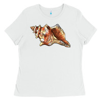 White sea   shell Ladies Tee - BarkalooDesign