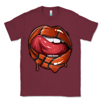 Burgundy sports lips basketball Classic Tee - texasbilliewilder
