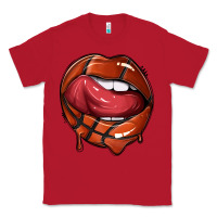 Red sports lips basketball Classic Tee - texasbilliewilder