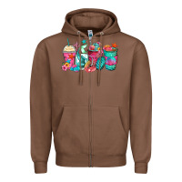 Chestnut mermaid tail coffee cups Zipper Hoodie - Zillion Design Studio