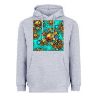 Heather Grey western sunset sunflowers seamless pattern Heavyweight Hoodie - HRA Design Shop