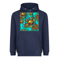 Navy western sunset sunflowers seamless pattern Heavyweight Hoodie - HRA Design Shop