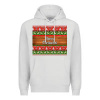 Dove Grey merry christmas knitted reindeer pattern Premium Hoodie - Jasminsmagicworld
