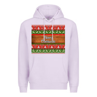 Lilac merry christmas knitted reindeer pattern Premium Hoodie - Jasminsmagicworld