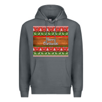 Rock merry christmas knitted reindeer pattern Premium Hoodie - Jasminsmagicworld