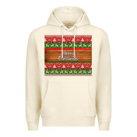 Sandshell merry christmas knitted reindeer pattern Premium Hoodie - Jasminsmagicworld