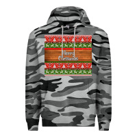 Slate Camo merry christmas knitted reindeer pattern Premium Hoodie - Jasminsmagicworld