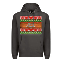 Smoke merry christmas knitted reindeer pattern Premium Hoodie - Jasminsmagicworld