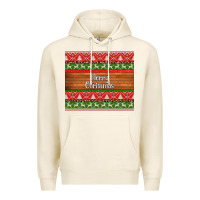 Tofu merry christmas knitted reindeer pattern Premium Hoodie - Jasminsmagicworld