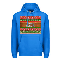 True Royal merry christmas knitted reindeer pattern Premium Hoodie - Jasminsmagicworld