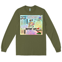 Army Green artist life Long Sleeve Tee - MaliasSmallBusiness