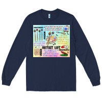 Navy artist life Long Sleeve Tee - MaliasSmallBusiness