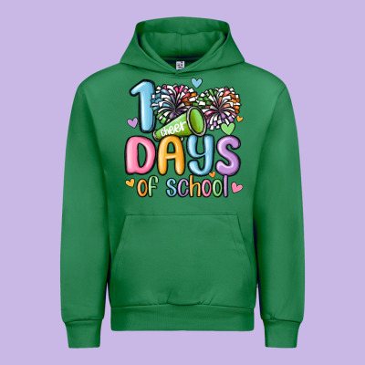 100 Days Of School Cheer Urban Hoodie Designed By Maliassmallbusiness