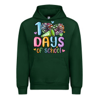 Forest Green 100 days of school cheer Urban Hoodie - MaliasSmallBusiness