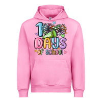 Fuchsia Pink 100 days of school cheer Urban Hoodie - MaliasSmallBusiness