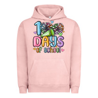 Pigment Salmon 100 days of school cheer Urban Hoodie - MaliasSmallBusiness