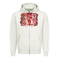 Oatmeal Heather Be Mine Rooster Zipper Hoodie - RanaPortraitStore