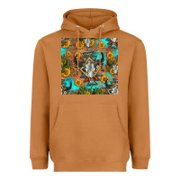 Meerkat aztec bull skull seamless pattern Heavyweight Hoodie - HRA Design Shop