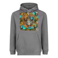 Storm aztec bull skull seamless pattern Heavyweight Hoodie - HRA Design Shop