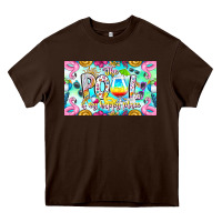 Chocolate Brown The Pool Is My Happy Place Heavy Core Tee - CowhideDigitalArt