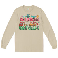 Mushroom call me antisocial but please dont call me Long Sleeve Tee - MaliasSmallBusiness