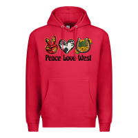 Cardinal peace love west Premium Hoodie - BarkalooDesign