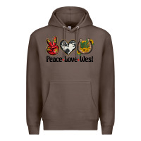 Coffee peace love west Premium Hoodie - BarkalooDesign