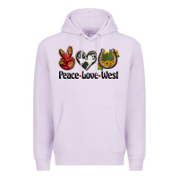 Lilac peace love west Premium Hoodie - BarkalooDesign