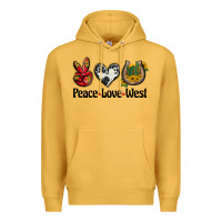 Mustard peace love west Premium Hoodie - BarkalooDesign