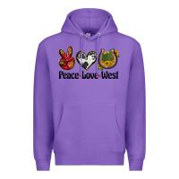 Purple peace love west Premium Hoodie - BarkalooDesign