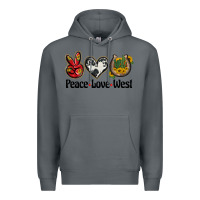 Rock peace love west Premium Hoodie - BarkalooDesign